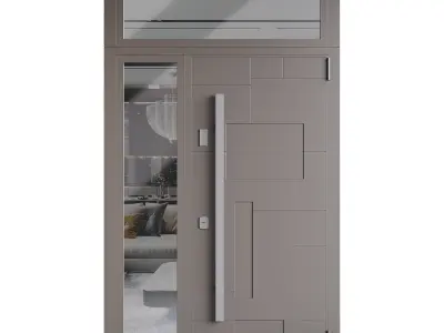 Modern entrance door 01 3D model