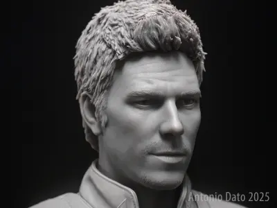 Michael Trucco as Samuel T Anders Bust Printable 3D Model 3D print model