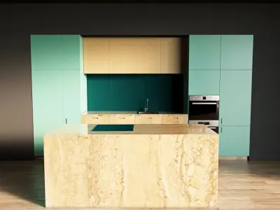 105-Kitchen9 matte 9 3D model