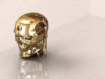 Terminator T-800 Skull Bust 3D print model