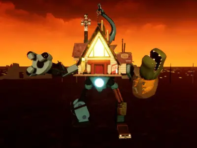 Gravity Falls Shacktron 3D Model Low-poly 3D model