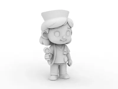 Cartoon Nurse 3D Printable 3D print model