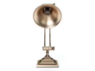 Antique Brass Metal Task Table Lamp 3D model