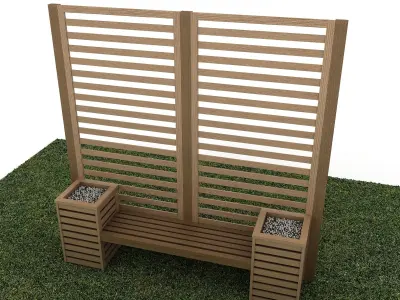 Planter Bench 3d 3D model