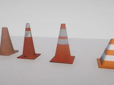 Intense Street Props  70 Models Low-poly 3D model