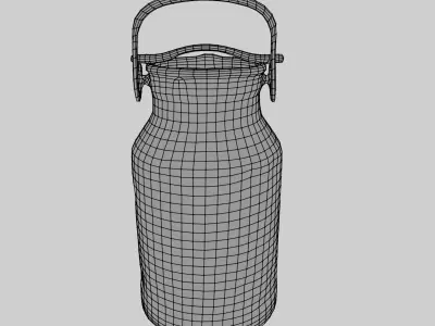 Decorative milk can - photoscan Low-poly 3D model
