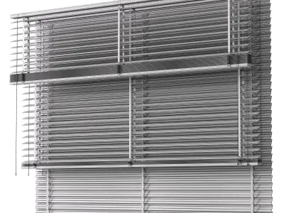 Wooden blinds set 31 3D model