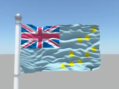 Tuvalu flag 3D model