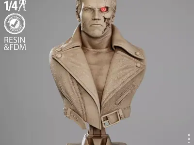 Wicked Movies Terminator Portrait Bust 3D print model