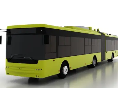 Trolleybus Bogdan T90110 Low Low-poly 3D model