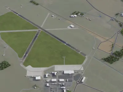 Inverness Airport Low-poly 3D model