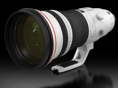 Canon EF 400mm f 2-8L IS II USM Super Telephoto Lens Low-poly 3D model