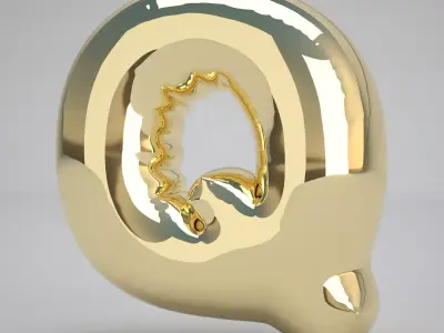 Q Balloon Gold 3D model
