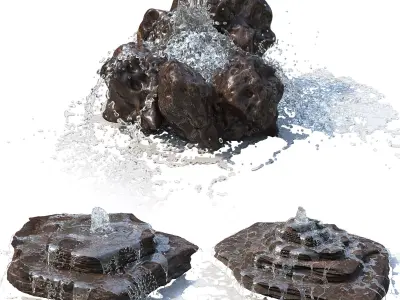 3 Rock fountain 3D model