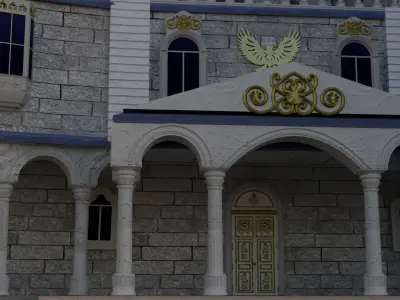 Cartoon Fantasy Castle 3D model