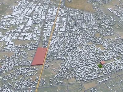 Jodhpur Rajasthan India 30km Low-poly 3D model