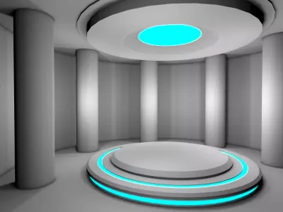 Sci Fi Room 3D model 7