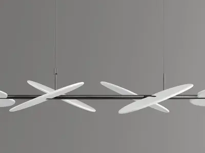 BOTANICA pendant light with leaves hanging from ceiling 3D model