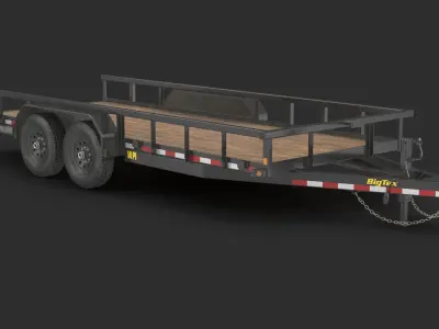  BigTex 14PI Utility Trailer 3D Model 
