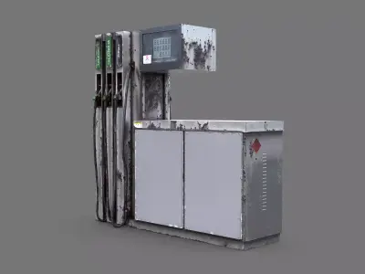 Modern Gasoline Pump EU Wear Low-poly 3D model