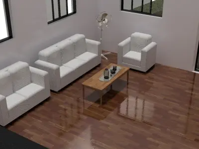 Flat Building 3D model