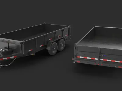  Utility Dump Trailer Generic 3D Model 