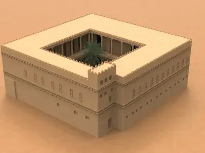 3D Design of Qasr Al-Murabba Sudia Arbia KSA 3D model