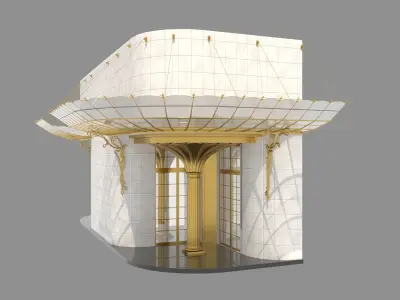 Entrance islamic grand mosque 3D model