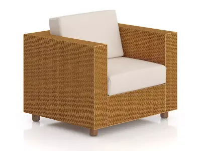 Wicker Armchair 3D model
