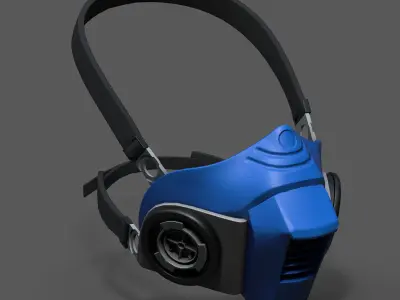 Gas mask helmet scifi fantasy space mask protection  Low-poly 3D model