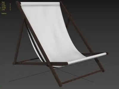 Folding Chair  M01 Low-poly 3D model