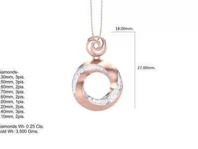 Round light jewellery 3D print model