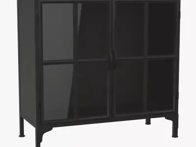 Yanna Industrial Loft Rectangular 2 Door Sideboard 3D model
