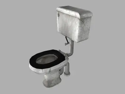Grimy Toilet Low-poly 3D model