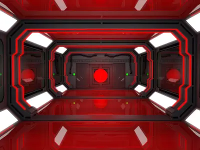 Sci fi Corridor Futuristic 3D model