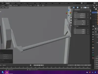 Fire Exit Door Free low-poly 3D model