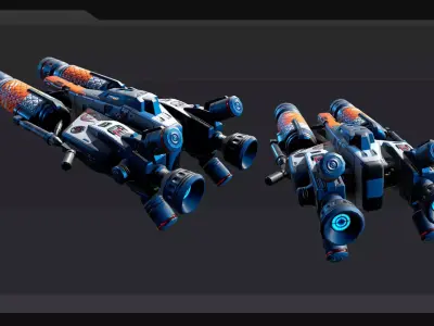 SF Scoup Ship - EX3 Low-poly 3D model