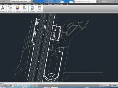 Sketchup Terminal A1 Project SKP DWG PIC 3D model