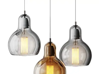 1 Light Contemporary Pendant Lighting Fixtures 3D model
