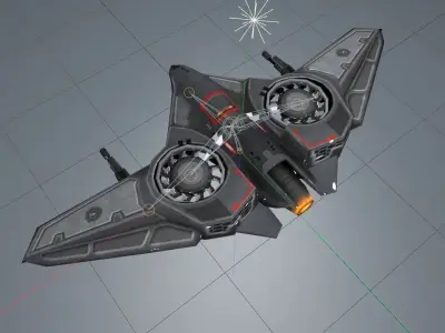 Drone with rig 3D model