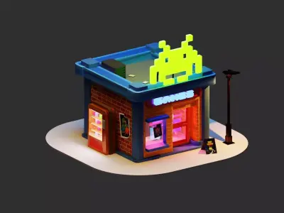 Arcade games shop  3D model