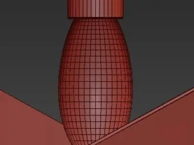 Origami inspired light fixture 3D model