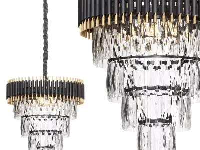 Empire Black Chandelier Crystal D 54 by lalume   3D model
