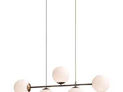  Celeste hanging light with spherical glass 3D model