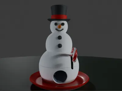 Snowman Candy Dispenser 3D print model