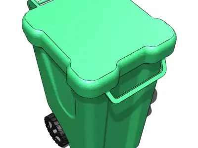 Garbage bin 3D print model