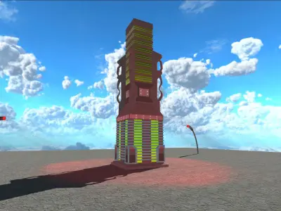 Sci-Fi Building 7 Low-poly 3D model
