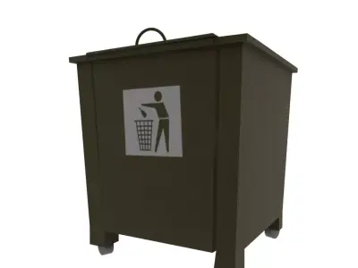 Trash can  Free low-poly 3D model