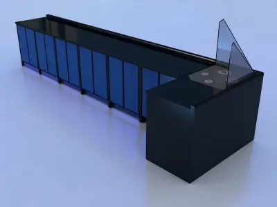 Kitchen cabinet with doors Free 3D model