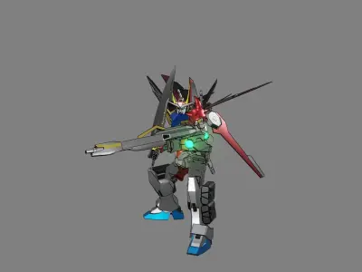 Attacker Gundam 20 A 3D model